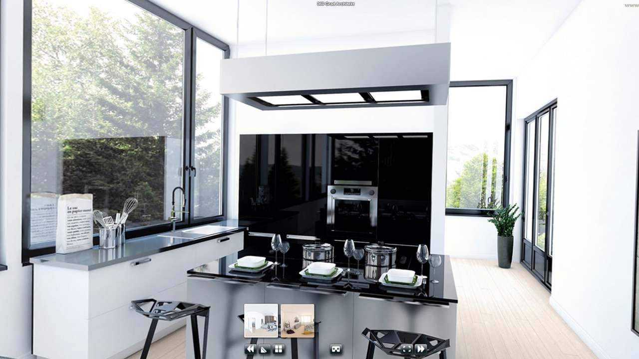 360Grad Immobilien-Visualisierung zwei Zimmer-Wohnung