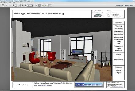 3D PDF Ansicht Wohnung 1