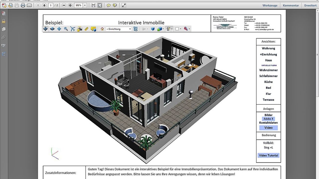 3D PDF Muster Immobilie 